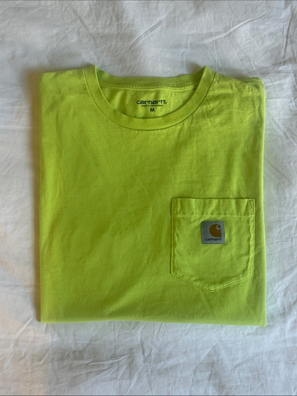 Carhartt Neon Lime Short-Sleeve Pocket Tee